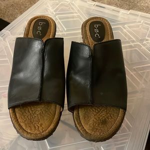 Sturdy leather wedges